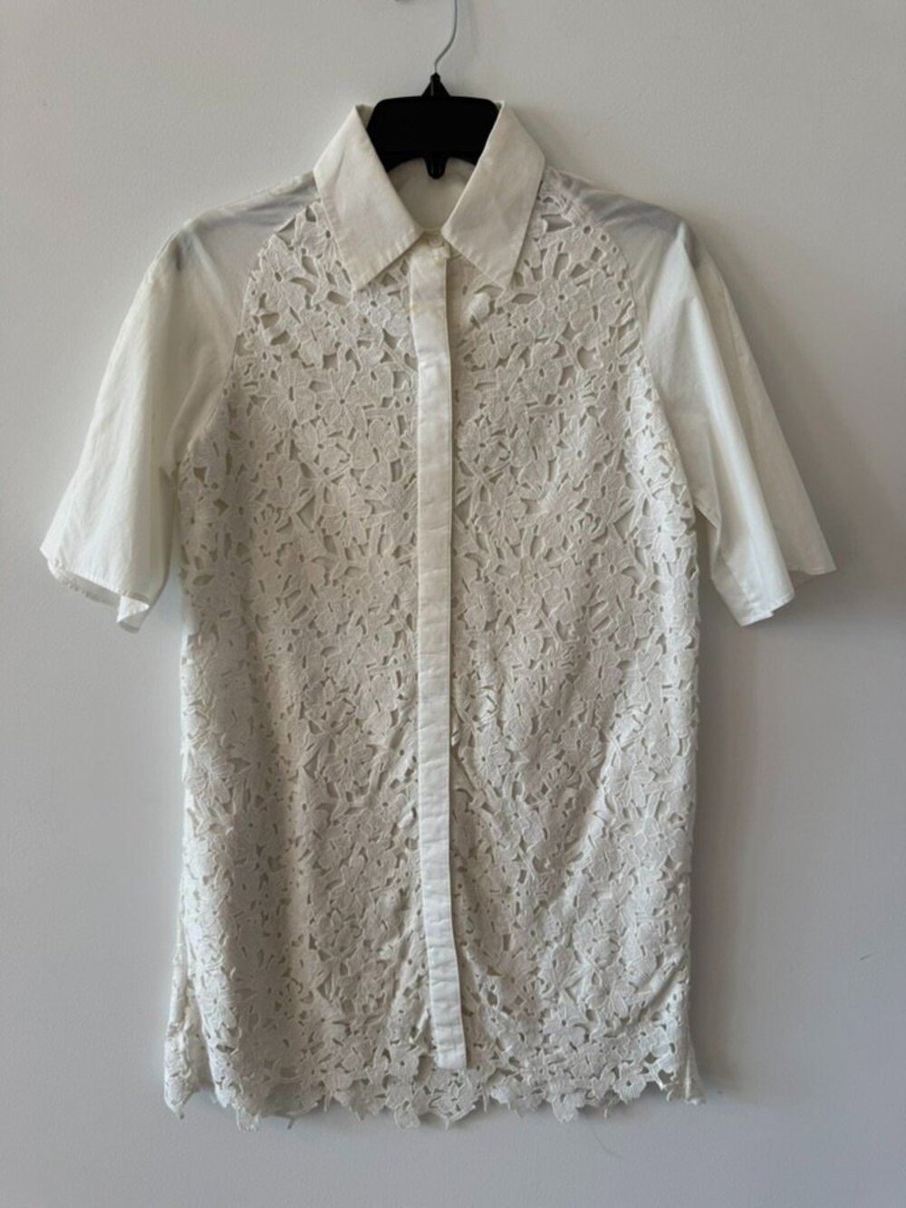 COS Broderie Shirt Dress in White Size L - Picture 2 of 3